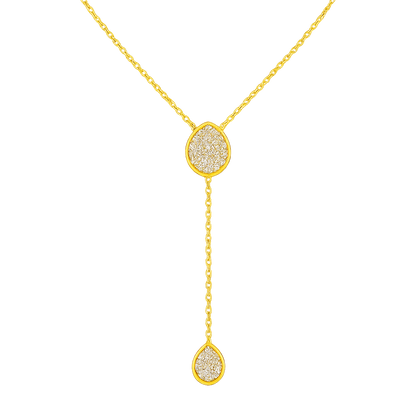 Golden Rain Drop Y-Necklace
