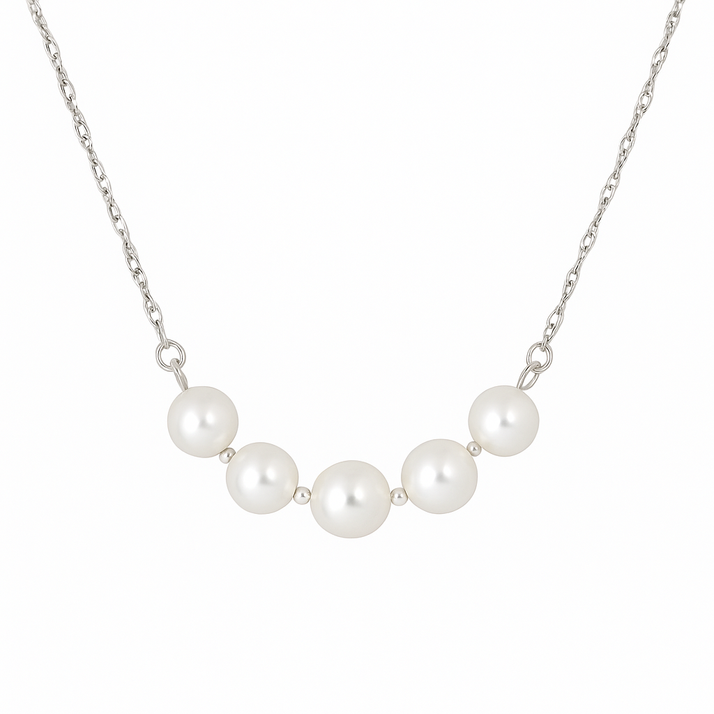 Elegant Pearl Harmony Necklace & Earrings Set