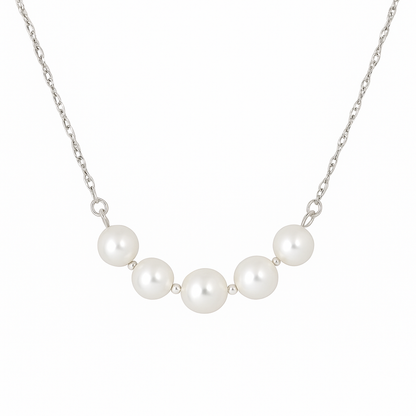 Elegant Pearl Harmony Necklace & Earrings Set