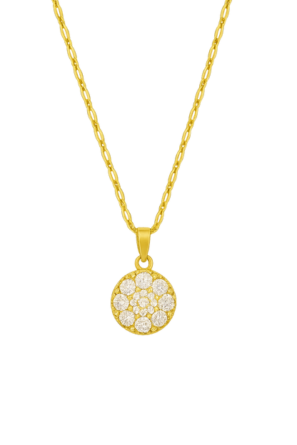 Golden Sparkle Medallion Necklace