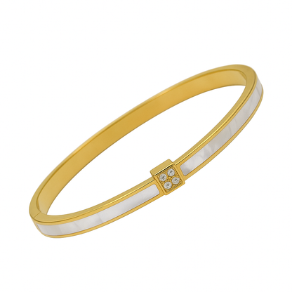 Golden Ivory Glow Bangle