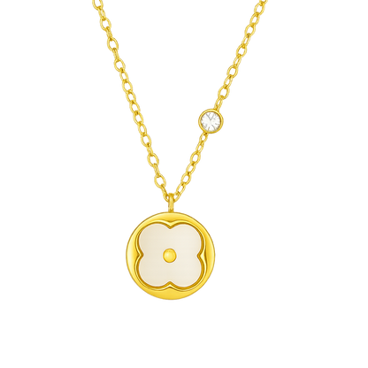 Golden Bloom Medallion Necklace