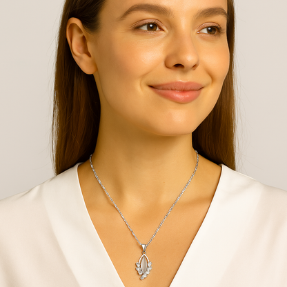 Silver Leaf Elegance Necklace