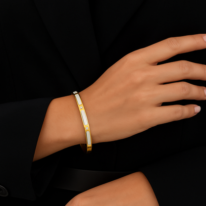 Golden Pearl Shine Bangle