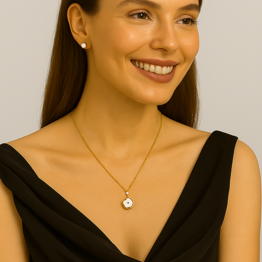 Golden Bloom Medallion Necklace