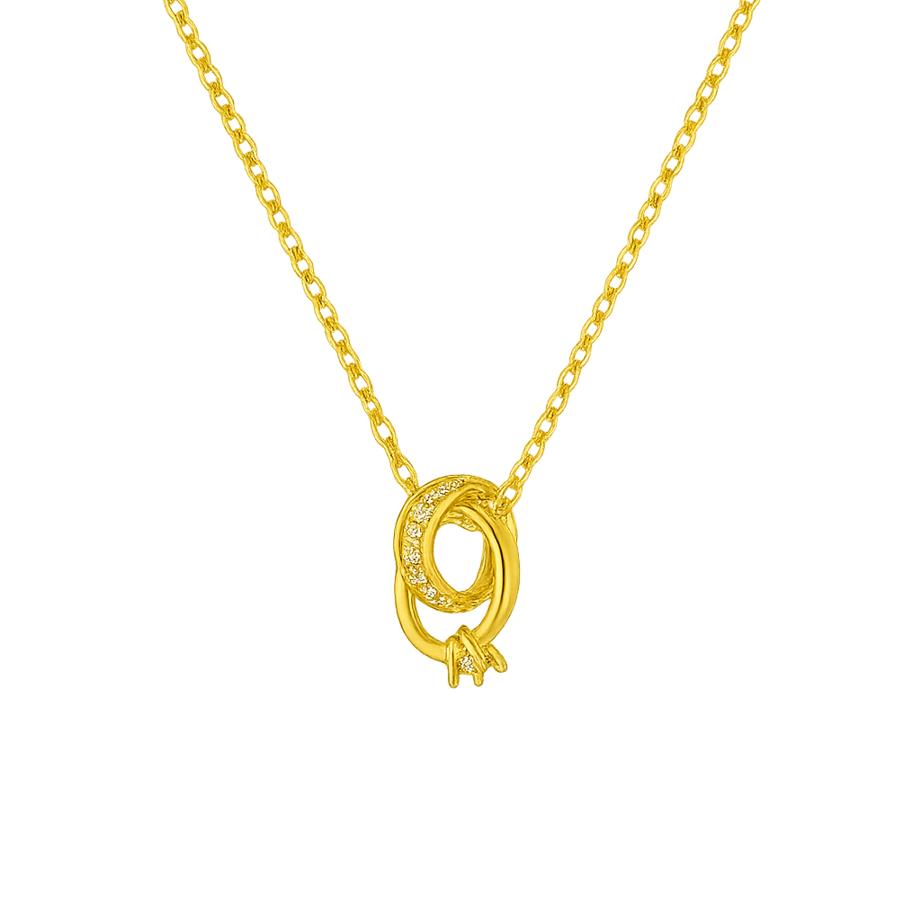 Golden Eternal Knot Necklace