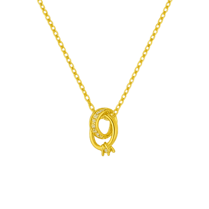 Golden Eternal Knot Necklace