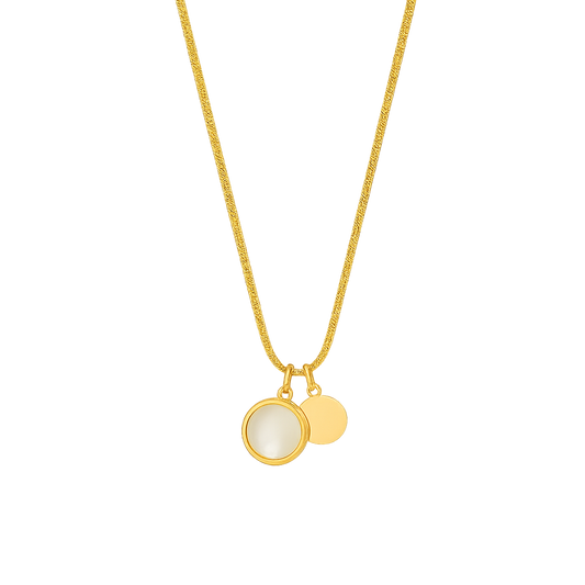 Golden Duo Disc Necklace