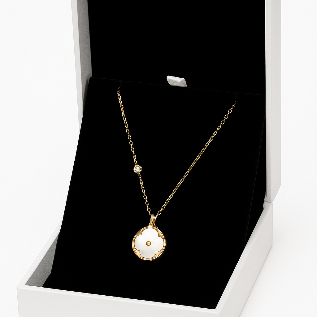 Golden Bloom Medallion Necklace