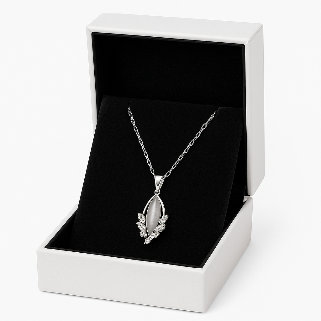 Silver Leaf Elegance Necklace