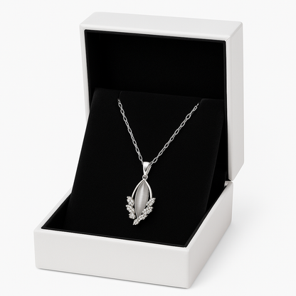 Silver Leaf Elegance Necklace