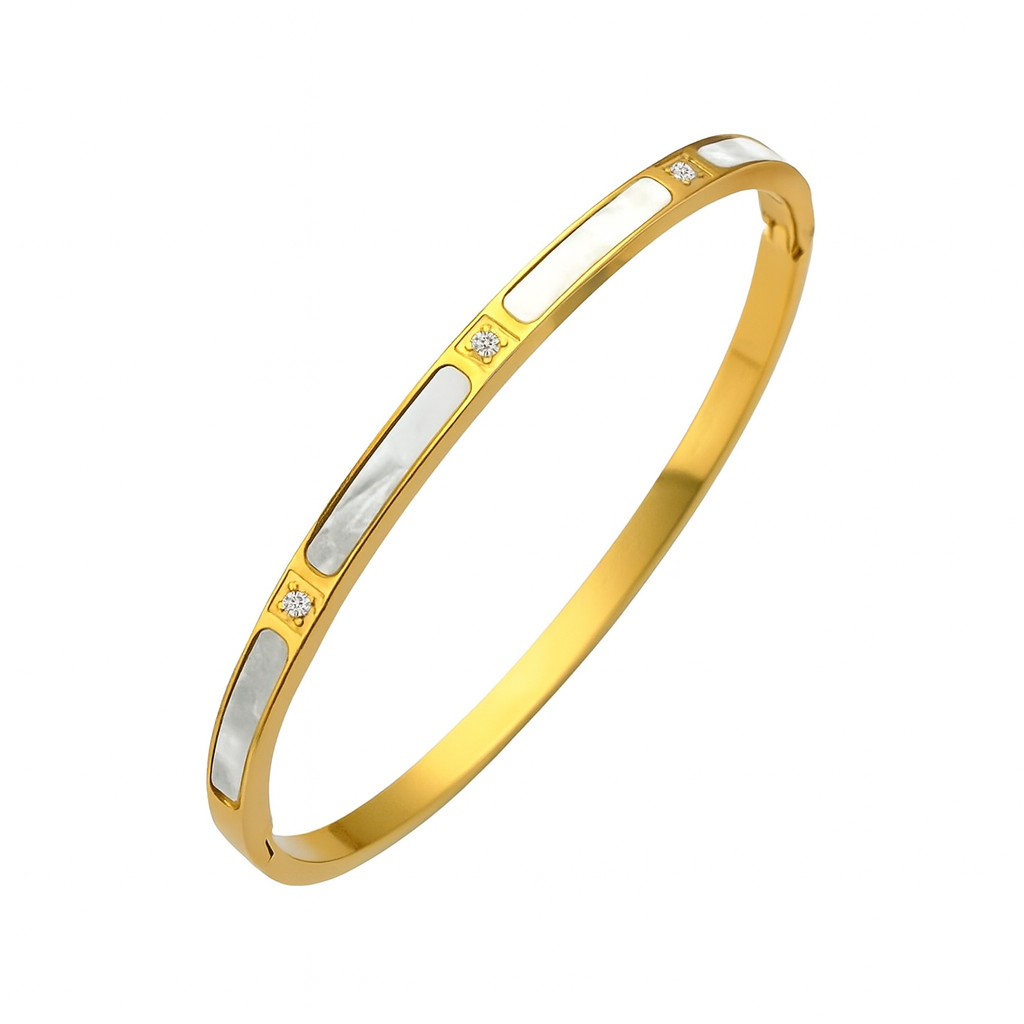 Golden Pearl Shine Bangle